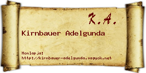 Kirnbauer Adelgunda névjegykártya